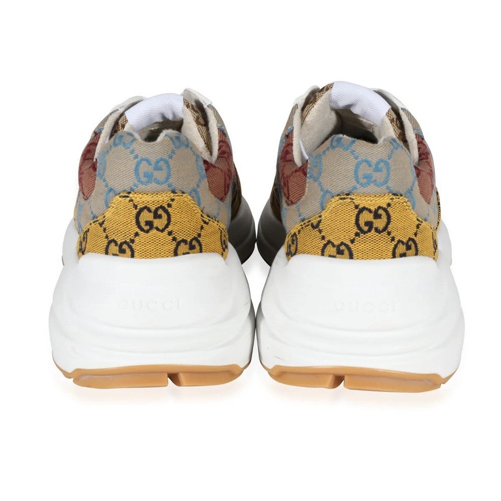 Gucci Rhyton GG Logo Multi Orange Yellow Blue Red Authentic Sneakers With Box - Picture 2 of 16